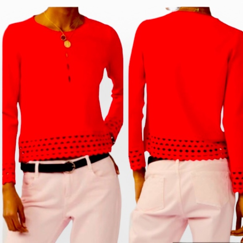 Maje
Maria Blouse Cut Stretch Knit Sweater Size 1”